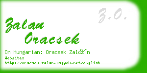 zalan oracsek business card